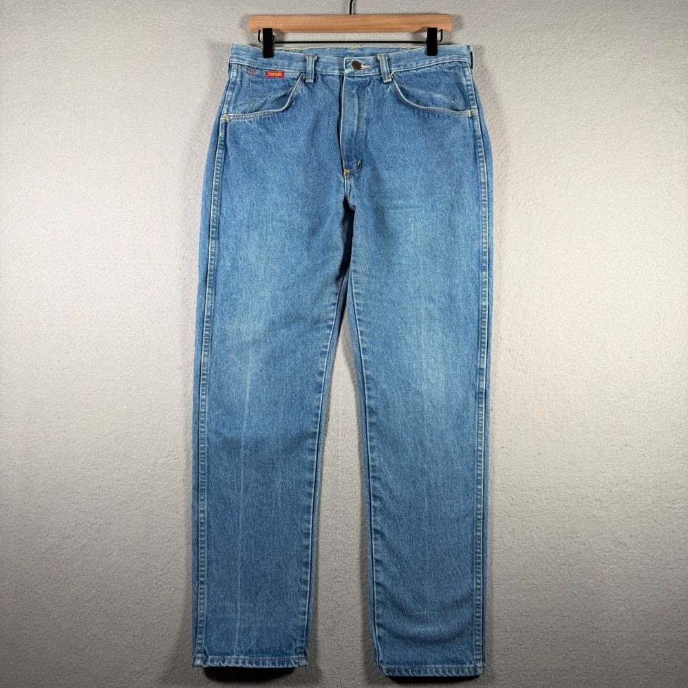 Vintage Wrangler 99001SW Straight Leg Jeans Mens 32x30 Made in USA Medium Wash